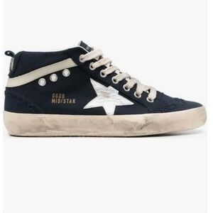 Golden Goose MidStar Navy Sneakers